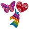 GottaPop Butterfly, Heart & Unicorn Pop It Fidget Toys, 3ct.